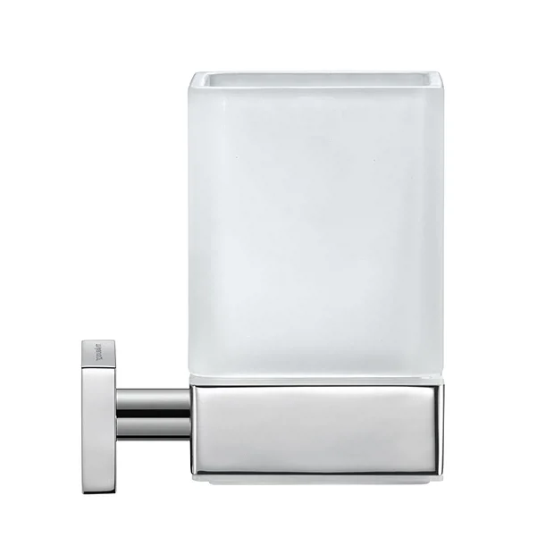 Duravit Karree Glass Tumbler With Holder 1 Duravit Karree Glass Tumbler With Holder