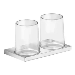 Keuco Edition 11 Double Tumbler & Holder - Chrome