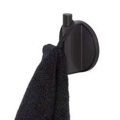 Tiger Tune Towel Hook - Brushed Black Metal/Black -The Bathroom Shop 1327138946 d1