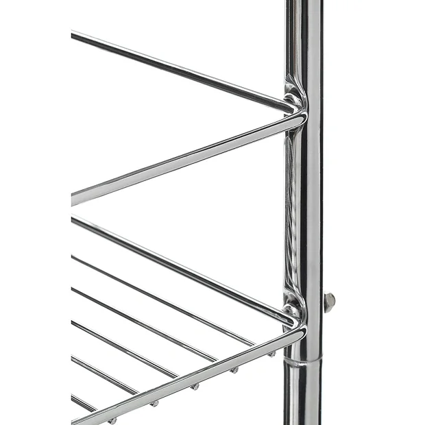 Chrome 3 Tier Bathroom Stand Small/Narrow - Freestanding 4 Chrome 3 Tier Bathroom Stand Small/Narrow - Freestanding - Image 4