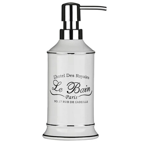 'Le Bain' White Ceramic Lotion Dispenser 1 'Le Bain' White Ceramic Lotion Dispenser