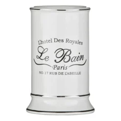 'Le Bain' White Ceramic Tumbler