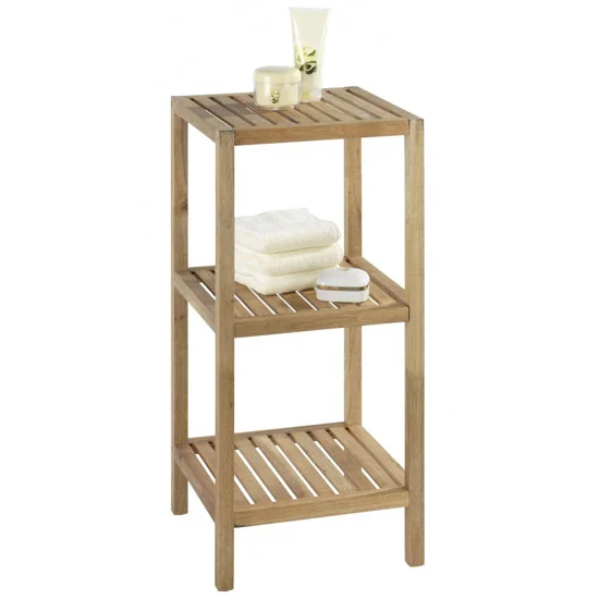 Wenko Norway 3 Tier Household & Bath Shelf - Walnut Wood 1 Wenko Norway 3 Tier Household & Bath Shelf - Walnut Wood
