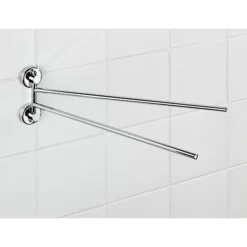 Wenko Power-Loc Sion Double Towel Holder -The Bathroom Shop 19667100 d2
