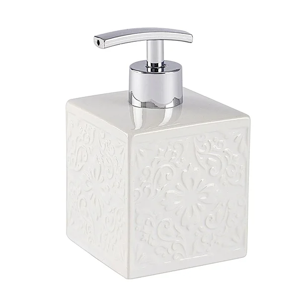 Wenko Cordoba White Ceramic Soap Dispenser 2 Wenko Cordoba White Ceramic Soap Dispenser - Image 2