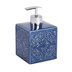 Wenko Cordoba Blue Ceramic Soap Dispenser -The Bathroom Shop 22653100 l