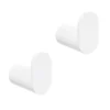 2 X Arezzo Matt White Robe Hooks