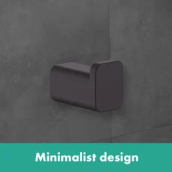 Hansgrohe AddStoris Matt Black Single Towel Hook -The Bathroom Shop 3 41742670