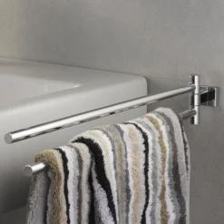 Grohe Essentials Cube Double Towel Bar
