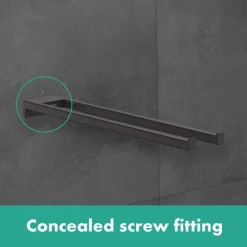 Hansgrohe AddStoris Double Towel Holder - Matt Black -The Bathroom Shop 41770670 l 1
