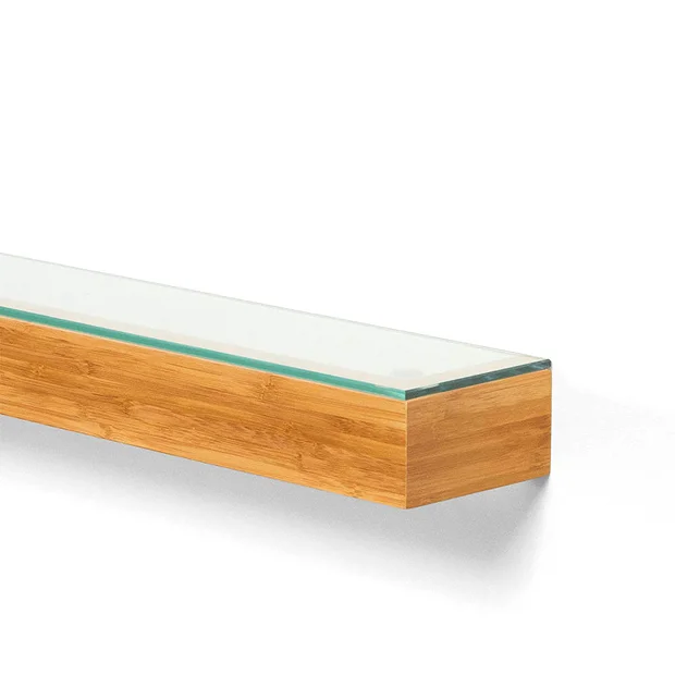 550mm Glass Shelf Bamboo 3 550mm Glass Shelf Bamboo - Image 3