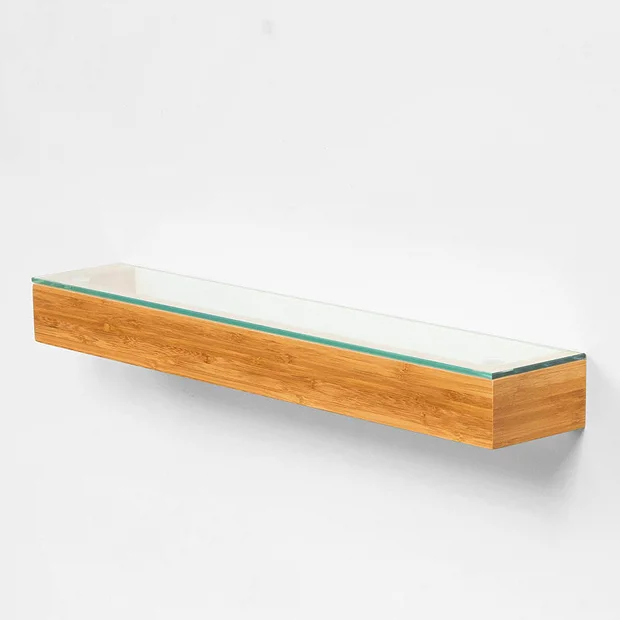 550mm Glass Shelf Bamboo 1 550mm Glass Shelf Bamboo