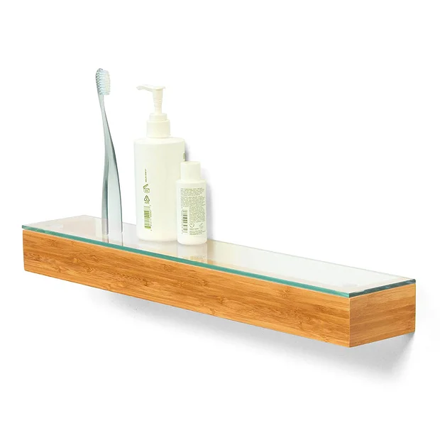 550mm Glass Shelf Bamboo 2 550mm Glass Shelf Bamboo - Image 2