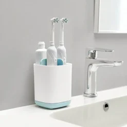 Joseph Joseph Easy-Store Toothbrush Caddy - White/Blue -The Bathroom Shop 70500 d3