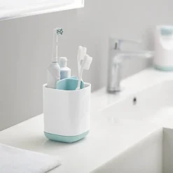 Joseph Joseph Easy-Store Toothbrush Caddy - White/Blue -The Bathroom Shop 70500 d4