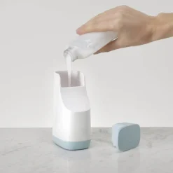 Joseph Joseph Slim Compact Soap Dispenser - White/Blue -The Bathroom Shop 70503 d3