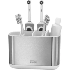 Joseph Joseph EasyStore Steel Large Toothbrush Holder -The Bathroom Shop 70531 d1