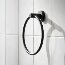 Miller Bond Black Towel Ring