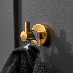 Miller Bond Polished Untreated Brass Single Hook 7 Miller Bond Polished Untreated Brass Single Hook -The Bathroom Shop 8722mp d2