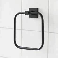 Miller Atlanta Matt Black Towel Ring