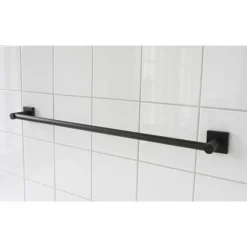 Miller Atlanta 645mm Matt Black Towel Rail