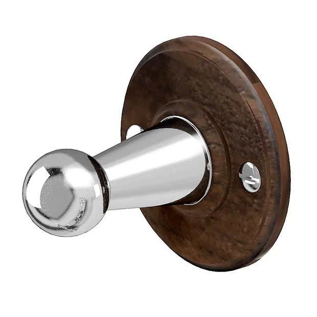 Burlington Single Robe Hook - Walnut 1 Burlington Single Robe Hook - Walnut