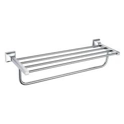 Heritage Chancery Double Bathroom Towel Shelf - Chrome