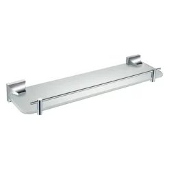 Heritage Chancery Single Glass Shelf - Chrome