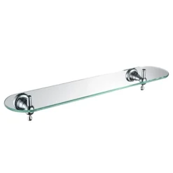 Heritage Holborn Single Glass Shelf - Chrome