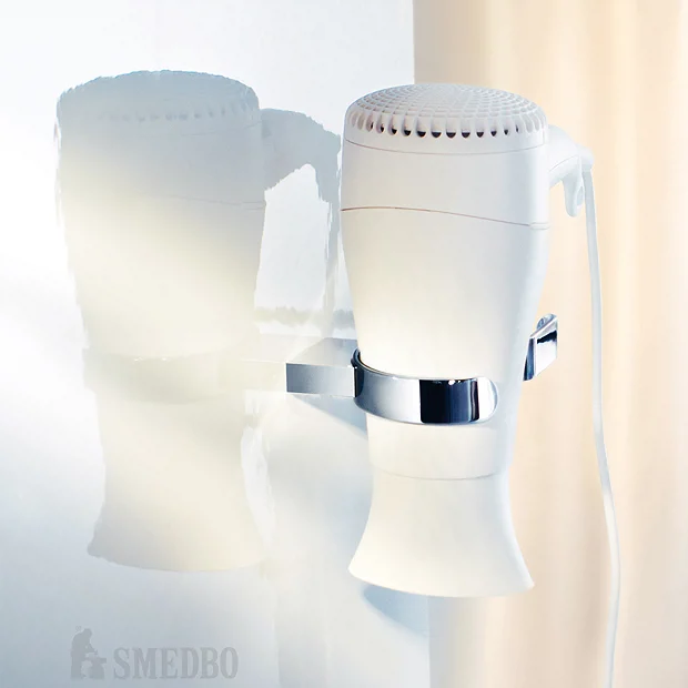 Smedbo Air - Polished Chrome Holder For Hairdryer And Straighteners 1 Smedbo Air - Polished Chrome Holder For Hairdryer And Straighteners