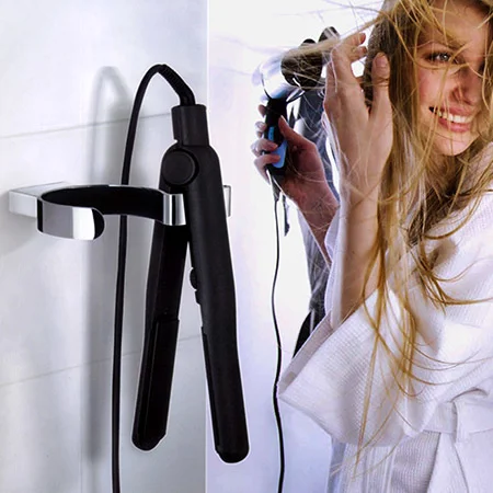 Smedbo Air - Polished Chrome Holder For Hairdryer And Straighteners 3 Smedbo Air - Polished Chrome Holder For Hairdryer And Straighteners - Image 3