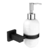 Arezzo Matt Black Soap Dispenser & Holder