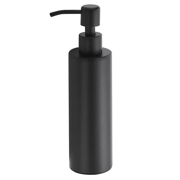 Arezzo Freestanding Round Soap Dispenser Matt Black 2 Arezzo Freestanding Round Soap Dispenser Matt Black - Image 2