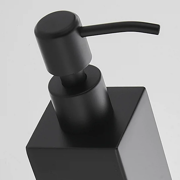 Arezzo Freestanding Square Soap Dispenser Matt Black 3 Arezzo Freestanding Square Soap Dispenser Matt Black - Image 3