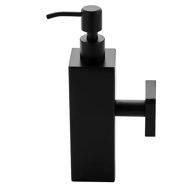 Arezzo Matt Black Square Wall Mounted Soap Dispenser 3 Arezzo Matt Black Square Wall Mounted Soap Dispenser - Image 3