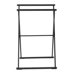 Matt Black Freestanding Foldable Towel Rack 7 Matt Black Freestanding Foldable Towel Rack -The Bathroom Shop blktr01 d1