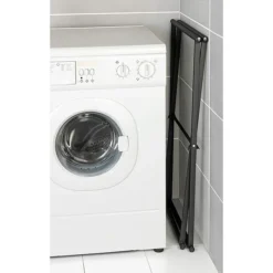 Matt Black Freestanding Foldable Towel Rack 8 Matt Black Freestanding Foldable Towel Rack -The Bathroom Shop blktr01 d2