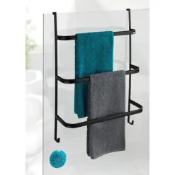 Black Hanging Towel Rack 7 Black Hanging Towel Rack -The Bathroom Shop blkwmr d4