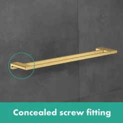 Hansgrohe AddStoris Polished Gold Optic Double Towel Rail -The Bathroom Shop brushed l tr
