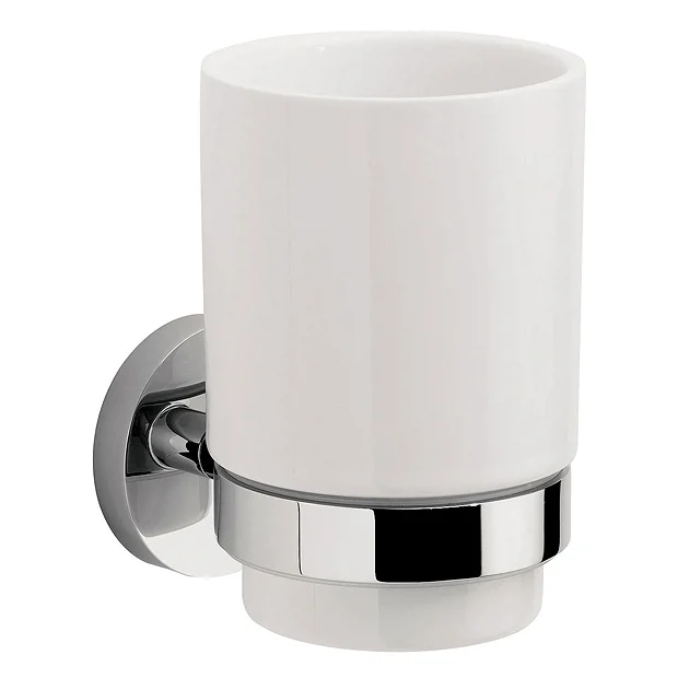 Crosswater - Central Ceramic Tumbler And Holder 1 Crosswater - Central Ceramic Tumbler And Holder