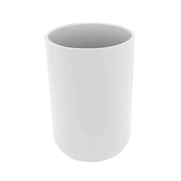 EcoDelux Bamboo Round Tumbler White 2 EcoDelux Bamboo Round Tumbler White - Image 2