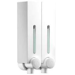 Euroshowers Mini Chic Double Soap Dispenser - White