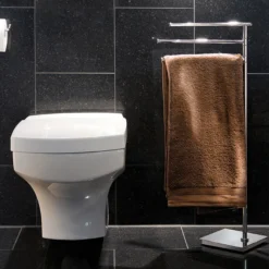 Smedbo Outline Lite Square Freestanding Triple Swing Arm Towel Rail