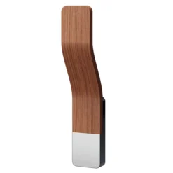 Asquiths Sliver/Teak Single Tube Magnetic Robe Hook