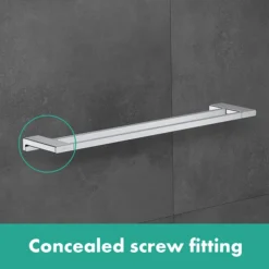 Hansgrohe AddStoris Chrome Double Towel Rail -The Bathroom Shop lifestlye chrome