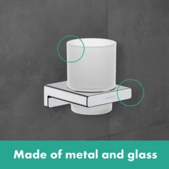 Hansgrohe AddStoris Chrome Toothbrush Tumbler -The Bathroom Shop lifestyle tt chrome