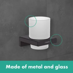 Hansgrohe AddStoris Matt Black Toothbrush Tumbler -The Bathroom Shop lifestyle tt matt black