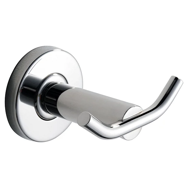 Franke Medius MEDX0110HP Wall Mounted Double Robe Hook 1 Franke Medius MEDX0110HP Wall Mounted Double Robe Hook