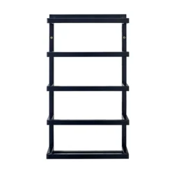 Milan 5 Tier Towel Rack - Matt Black -The Bathroom Shop mil5trbd1