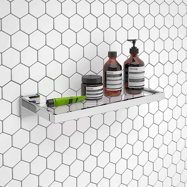 Milan Modern Wall Mounted Glass Shelf 2 Milan Modern Wall Mounted Glass Shelf - Image 2